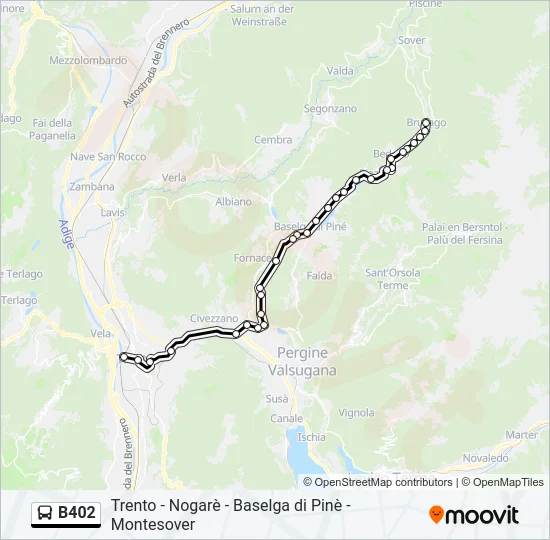B402 Bus Line Map