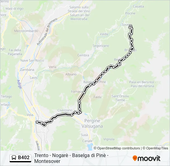 B402 Bus Line Map