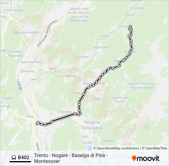 B402 Bus Line Map