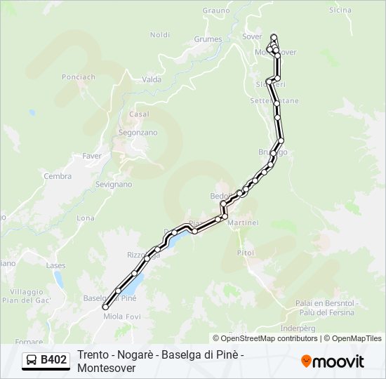 B402 bus Line Map