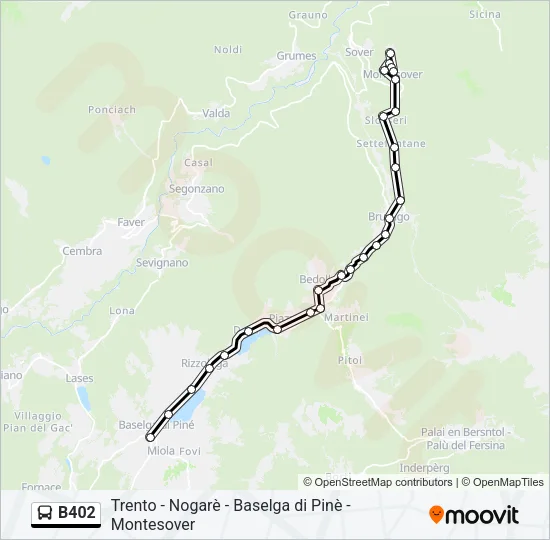 B402 Bus Line Map
