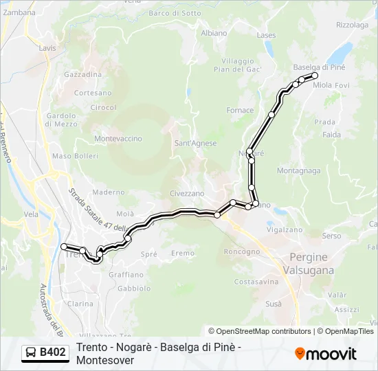 B402 Bus Line Map