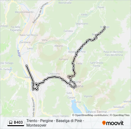B403 Bus Line Map