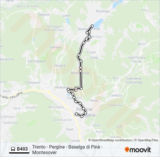 B403 bus Line Map