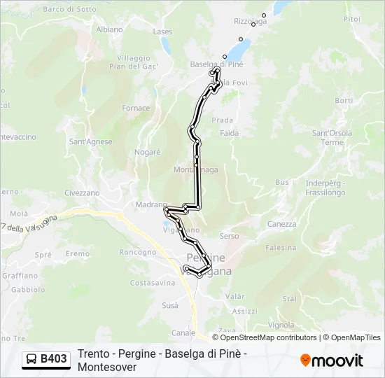 B403 Bus Line Map