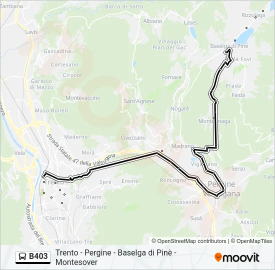 B403 Bus Line Map