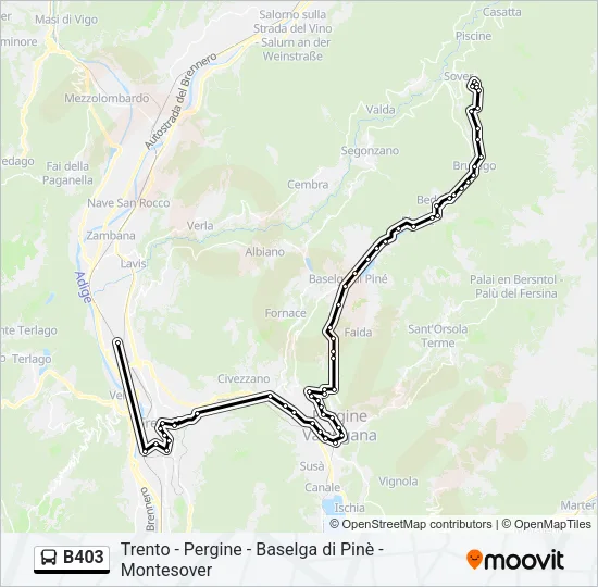 B403 Bus Line Map