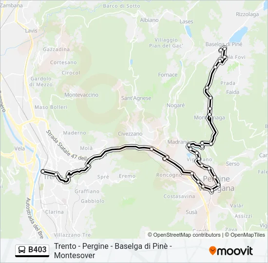 B403 Bus Line Map