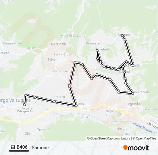 B406 Bus Line Map