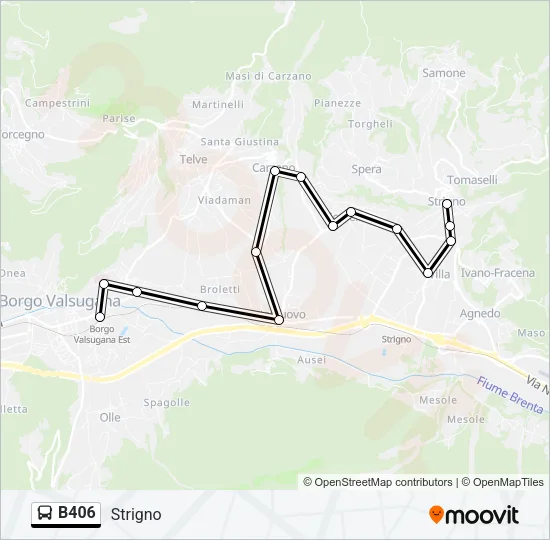 B406 Bus Line Map