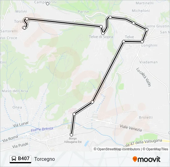 B407 Bus Line Map