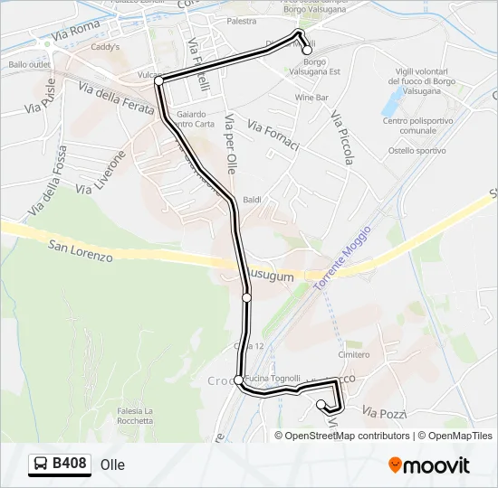 B408 Bus Line Map