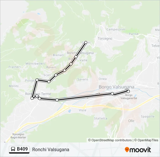 B409 Bus Line Map