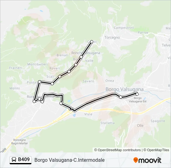 B409 Bus Line Map