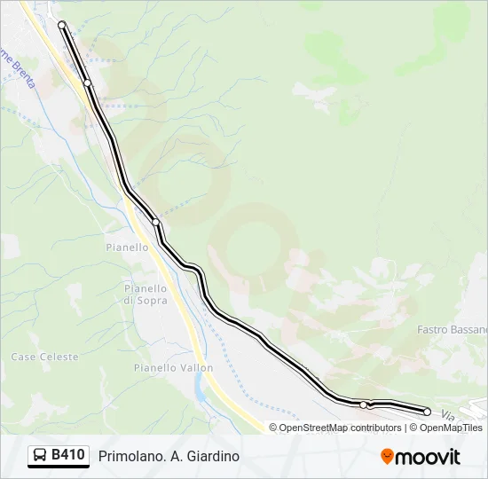 B410 Bus Line Map