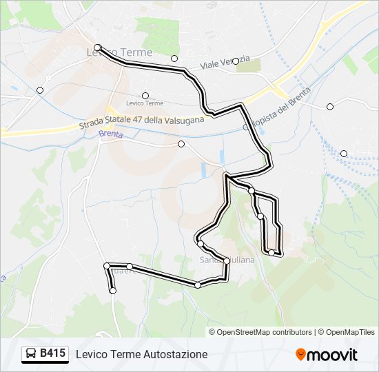 Percorso linea bus B415