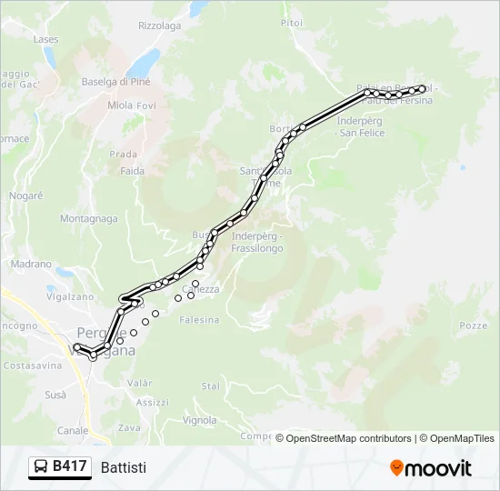 B417 Bus Line Map