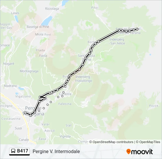 B417 Bus Line Map