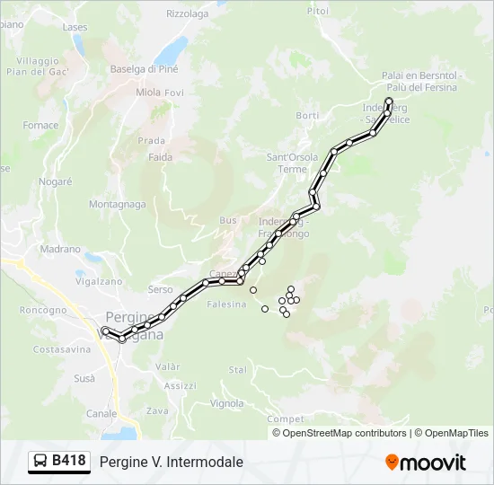 B418 Bus Line Map