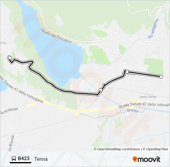 B423 Bus Line Map
