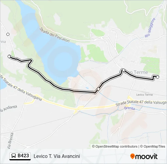 B423 Bus Line Map