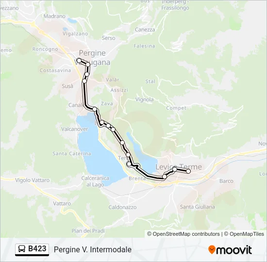 B423 Bus Line Map