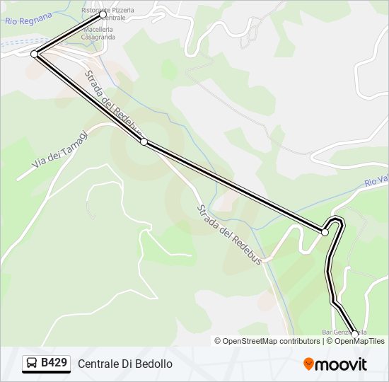 B429 bus Line Map