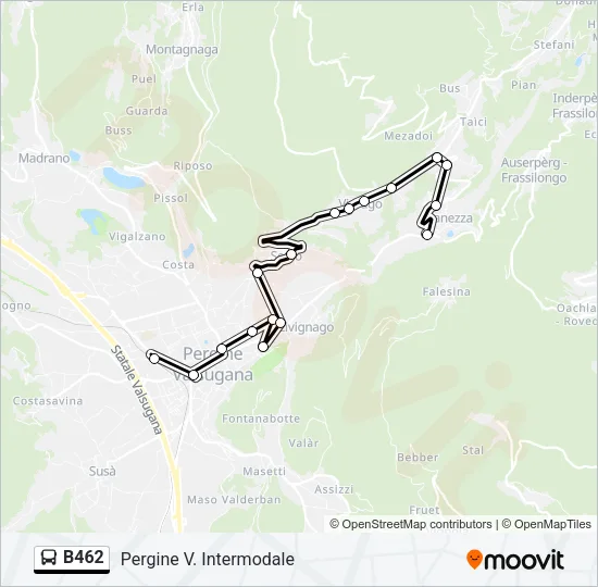 B462 Bus Line Map