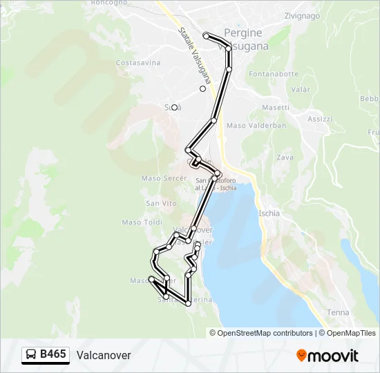 Percorso linea bus B465