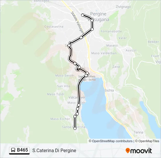 B465 Bus Line Map