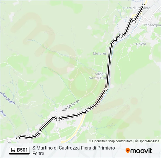 B501 Bus Line Map