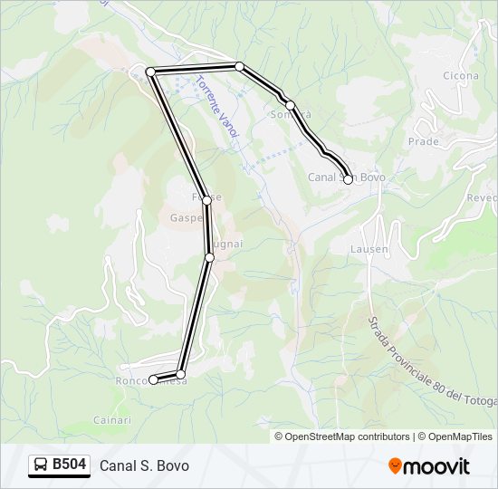 B504 bus Line Map