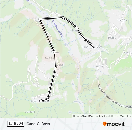B504 Bus Line Map