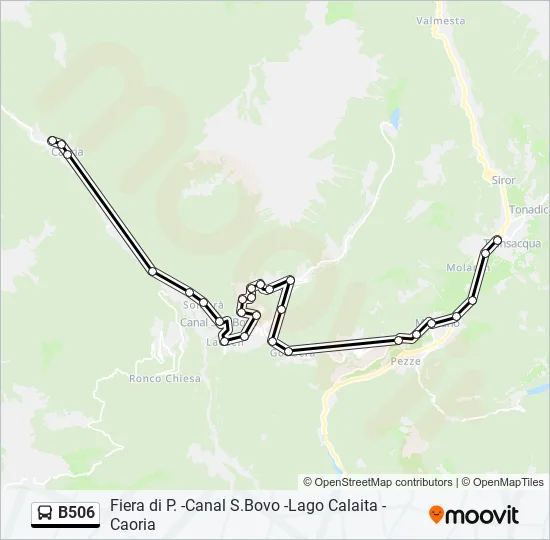 B506 Bus Line Map
