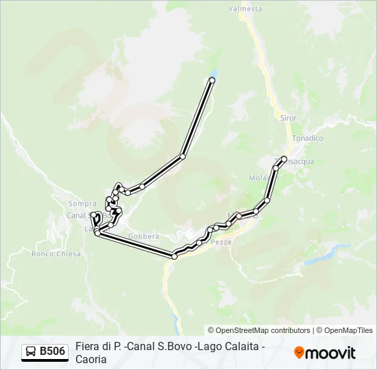 B506 Bus Line Map