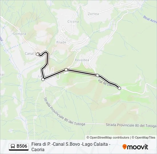 B506 Bus Line Map
