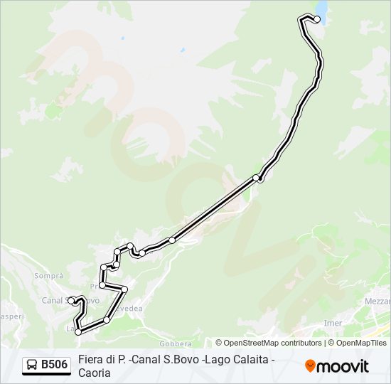 Percorso linea bus B506