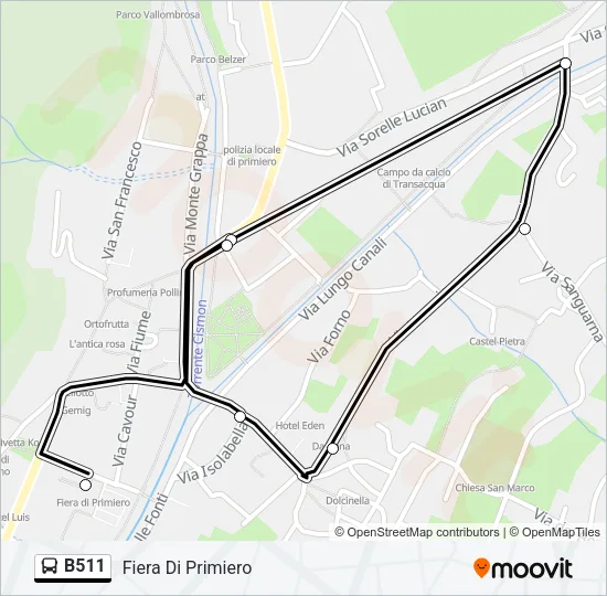 B511 Bus Line Map
