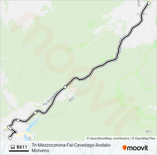 B611 Bus Line Map