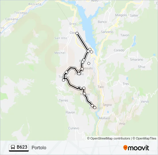 B623 Bus Line Map