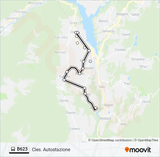 B623 Bus Line Map