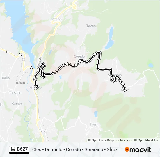B627 Bus Line Map