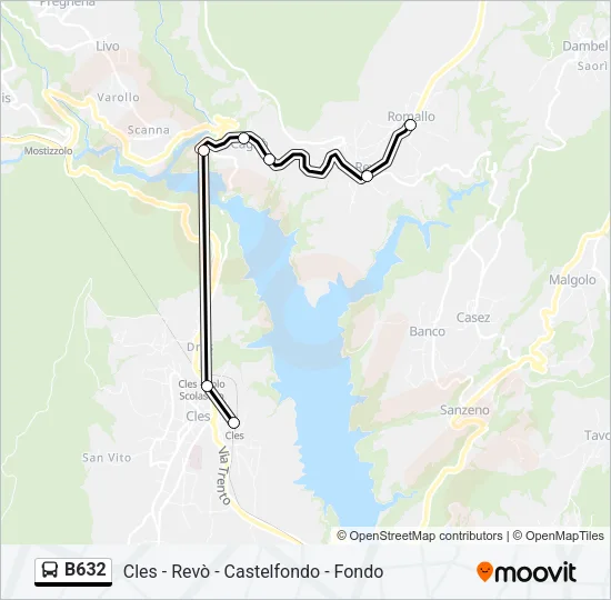 B632 Bus Line Map