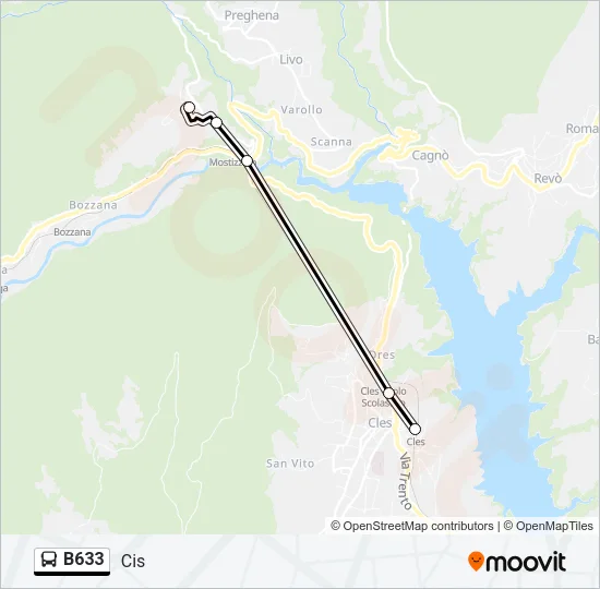 B633 Bus Line Map