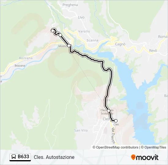 B633 Bus Line Map