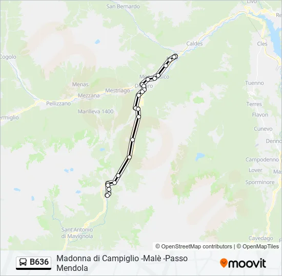 B636 Bus Line Map
