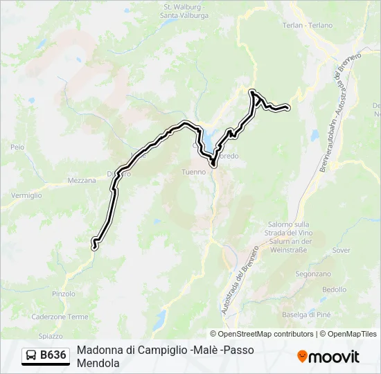 B636 Bus Line Map