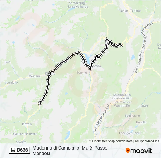 B636 Bus Line Map