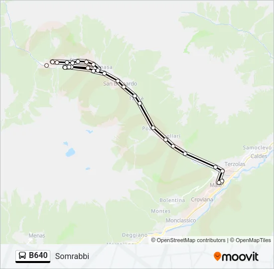 B640 Bus Line Map