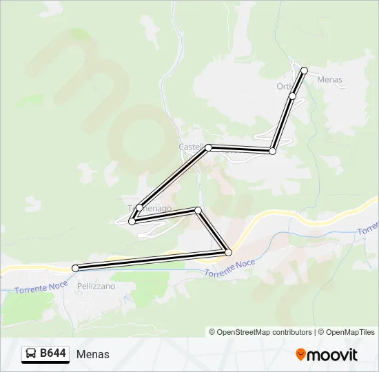 B644 Bus Line Map